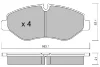 BPVW-1001 AISIN Комплект тормозных колодок, дисковый тормоз