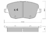 BPVW-1019 AISIN Комплект тормозных колодок, дисковый тормоз