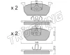 1214.0 TRUSTING Комплект тормозных колодок, дисковый тормоз