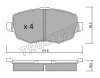 544.0 TRUSTING Комплект тормозных колодок, дисковый тормоз