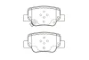 BP-9147 KAVO PARTS Комплект тормозных колодок, дисковый тормоз