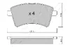 Превью - 50-00-0720 ASHIKA Комплект тормозных колодок, дисковый тормоз (фото 2)