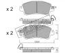 1085.0 FRI.TECH. Комплект тормозных колодок, дисковый тормоз