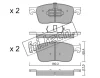 1107.0 FRI.TECH. Комплект тормозных колодок, дисковый тормоз
