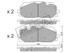1128.0 FRI.TECH. Комплект тормозных колодок, дисковый тормоз