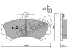 225.1 FRI.TECH. Комплект тормозных колодок, дисковый тормоз