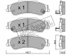 738.0 FRI.TECH. Комплект тормозных колодок, дисковый тормоз