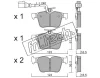 997.1 FRI.TECH. Комплект тормозных колодок, дисковый тормоз