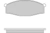 12-0757 E.T.F. Комплект тормозных колодок, дисковый тормоз