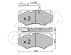 822-014-7 CIFAM Комплект тормозных колодок, дисковый тормоз