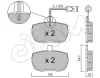 822-016-2 CIFAM Комплект тормозных колодок, дисковый тормоз