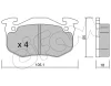 822-036-4 CIFAM Комплект тормозных колодок, дисковый тормоз