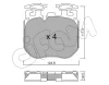 822-1147-0 CIFAM Комплект тормозных колодок, дисковый тормоз