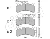 822-1201-2 CIFAM Комплект тормозных колодок, дисковый тормоз