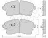 822-1250-0 CIFAM Комплект тормозных колодок, дисковый тормоз