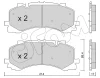 822-1252-0 CIFAM Комплект тормозных колодок, дисковый тормоз