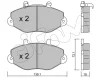 822-195-1 CIFAM Комплект тормозных колодок, дисковый тормоз