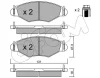 822-254-0 CIFAM Комплект тормозных колодок, дисковый тормоз