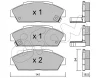 822-385-0 CIFAM Комплект тормозных колодок, дисковый тормоз