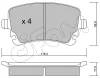 822-554-2 CIFAM Комплект тормозных колодок, дисковый тормоз