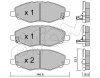 822-798-0 CIFAM Комплект тормозных колодок, дисковый тормоз