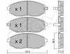 822-845-0 CIFAM Комплект тормозных колодок, дисковый тормоз