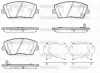 P19113.02 WOKING Комплект тормозных колодок, дисковый тормоз