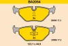 BA2054 BARUM Комплект тормозных колодок, дисковый тормоз