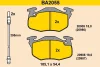 BA2055 BARUM Комплект тормозных колодок, дисковый тормоз