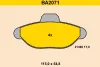 BA2071 BARUM Комплект тормозных колодок, дисковый тормоз