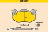 BA2077 BARUM Комплект тормозных колодок, дисковый тормоз
