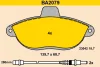 BA2079 BARUM Комплект тормозных колодок, дисковый тормоз