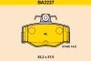 BA2227 BARUM Комплект тормозных колодок, дисковый тормоз