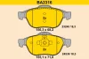 BA2316 BARUM Комплект тормозных колодок, дисковый тормоз