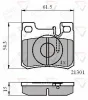 ADB01067 COMLINE Комплект тормозных колодок, дисковый тормоз