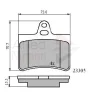 ADB01122 COMLINE Комплект тормозных колодок, дисковый тормоз
