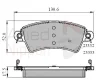 ADB01549 COMLINE Комплект тормозных колодок, дисковый тормоз