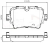 ADB02455 COMLINE Комплект тормозных колодок, дисковый тормоз