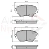 ADB0944 COMLINE Комплект тормозных колодок, дисковый тормоз