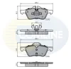 CBP01548 COMLINE Комплект тормозных колодок, дисковый тормоз