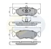 CBP0876 COMLINE Комплект тормозных колодок, дисковый тормоз