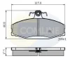 CBP0928 COMLINE Комплект тормозных колодок, дисковый тормоз