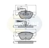 CBP1897 COMLINE Комплект тормозных колодок, дисковый тормоз