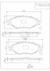 P360A04 NPS Комплект тормозных колодок, дисковый тормоз