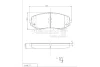 K012-14 ASHUKI by Palidium Комплект тормозных колодок, дисковый тормоз