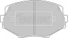 BBP1583 BORG & BECK Комплект тормозных колодок, дисковый тормоз