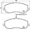 Превью - 500621 JAPKO Комплект тормозных колодок, дисковый тормоз (фото 2)
