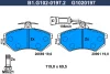 B1.G102-0197.2 GALFER Комплект тормозных колодок, дисковый тормоз