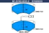 B1.G102-0233.2 GALFER Комплект тормозных колодок, дисковый тормоз