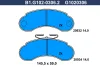 B1.G102-0306.2 GALFER Комплект тормозных колодок, дисковый тормоз